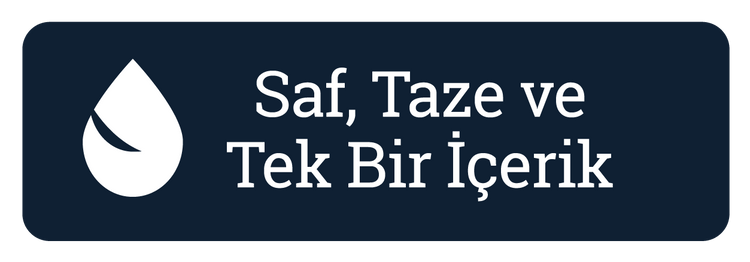 Saf, taze ve tek bir içerik logosu